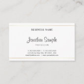Salon Elegant Calligraphy Script Modern Plain Luxe Visitekaartje (Voorkant)