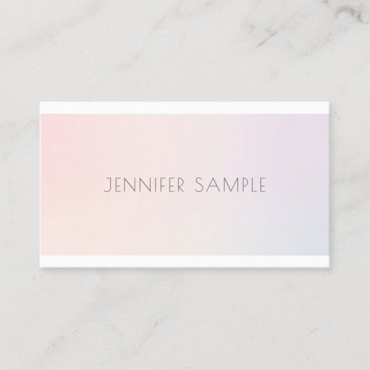 Salon Elegant Colors Modern Professional Plain Visitekaartje (Voorkant)