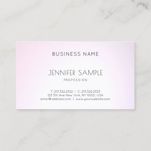 Salon Elegant Design Professional Gewoon Modern Visitekaartje (Achterkant)