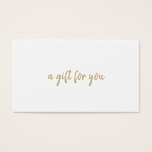 Salon Elegant Gold Business Cadeaubon Visitekaartje (Voorkant)