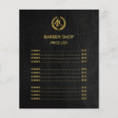 Salon elegant modern servicemenu voor zwarte prijs (Voorkant)