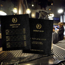 Salon elegant modern servicemenu voor zwarte prijs