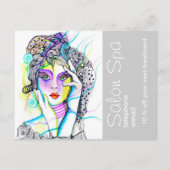 Salon en Spa Adverteren Briefkaart (Voorkant)