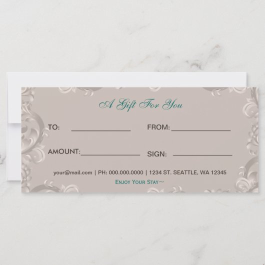 salon en spa Cadeaubon (Achterkant)