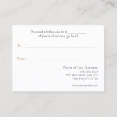 Salon en Spa Goud en Grijs Cadeaubon Kortingskaartje (Achterkant)