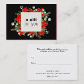 Salon en Spa kerstvakantie cadeaubon Kortingskaartje (Voorkant / Achterkant)