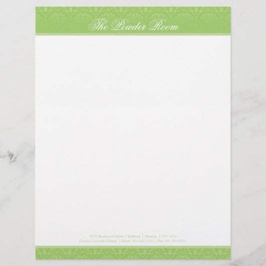Salon en Spa Letterhead Persoonlijk Briefhoofd (Voorkant)