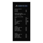 Salon en Spa prijslijst en rack Kaart (Achterkant)