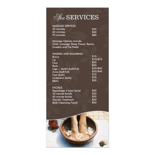 Salon en Spa Rack Kaart (Achterkant)