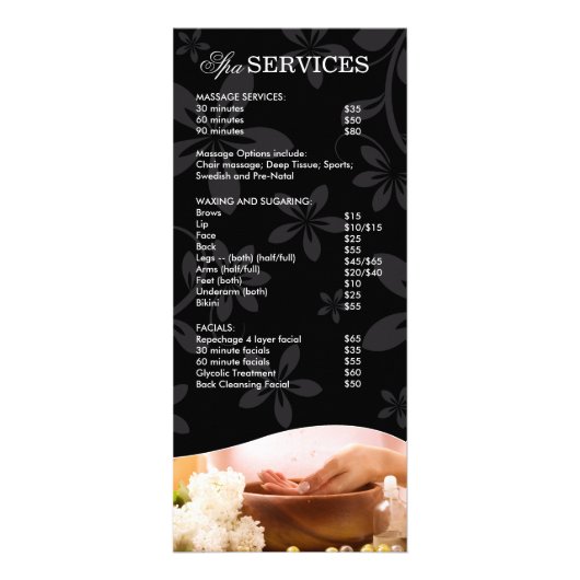 Salon en Spa Rack Kaart (Achterkant)