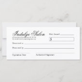 SALON- EN SPA-VERKLARING (Achterkant)