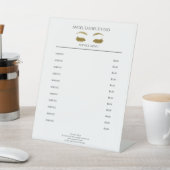 Salon Eye Lashes Extension Gold Reclamebord Met Voetstuk (Insitu)