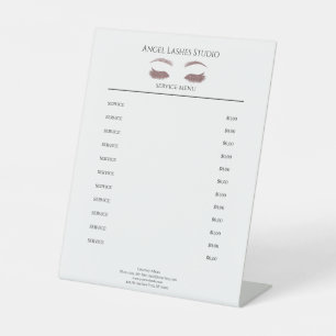 Salon Eye Lashes Extension Roos Gold Reclamebord Met Voetstuk