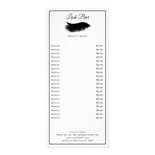 Salon Eye Lashes Flyer-rackkaart Reclamekaart