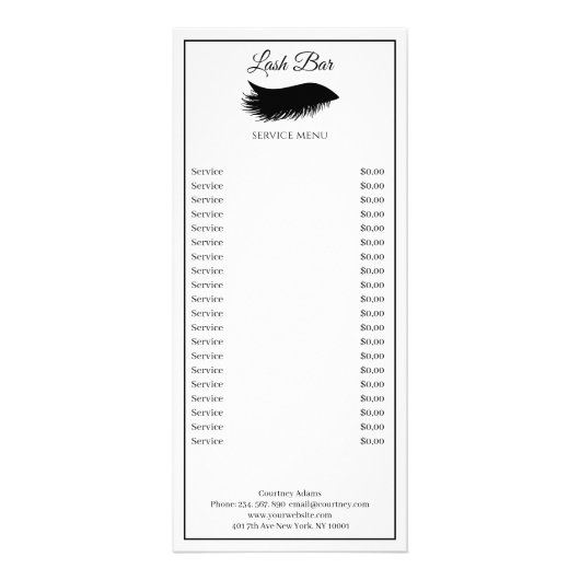 Salon Eye Lashes Flyer-rackkaart Reclamekaart (Voorkant)