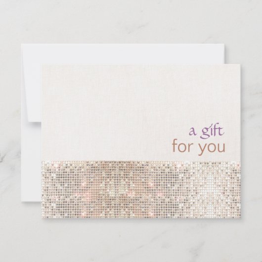 Salon Faux Sequins Linen Salon Gift Certificate (Voorkant)