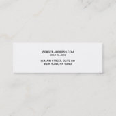 Salon Faux Zilver Sequin Haar Stylist Mini Visitekaartje (Achterkant)