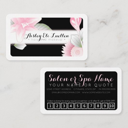 salon floral loyalty punch (Voorkant / Achterkant)