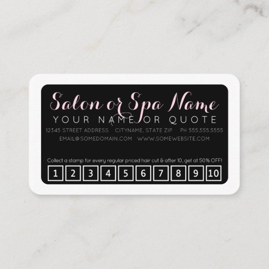 salon  floral loyalty punch (Achterkant)