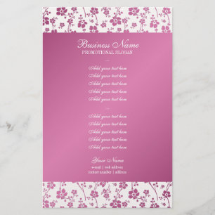 Salon Floral Pink Professional Flyer