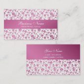 Salon Floral Pink Professional Visitekaartje (Voorkant / Achterkant)