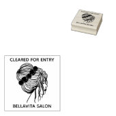 Salon Floral Updo Covid Temperature Cleaature Rubberstempel (Gestempeld)
