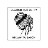 Salon Floral Updo Covid Temperature Cleaature Rubberstempel (Afrduk)