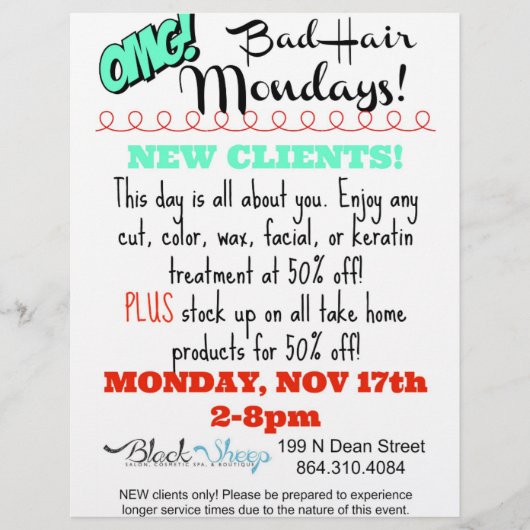 Salon Flyer (Voorkant)