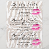 Salon Flyer Spa Lips roze Zebra beige (Achterkant)