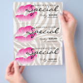 Salon Flyer Spa Lips roze Zebra beige (Hand)