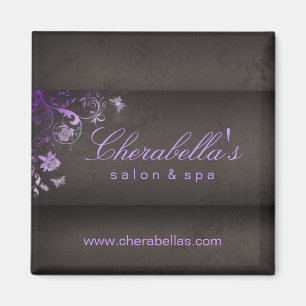 Salon Fridge Magnet Spa Butterfly paars