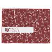 Salon Gereedschappen patroon Logo Motto QR Code Bo Groot Cadeauzakje (Voorkant)