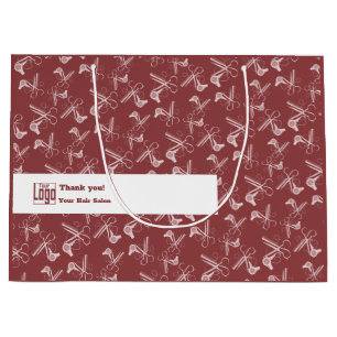 Salon Gereedschappen patroon Logo Motto QR Code Bo Groot Cadeauzakje