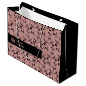 Salon Gereedschappen Patroon Logo Motto QR Code Ro Groot Cadeauzakje (Voorkant Gekanteld)