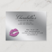 Salon Gift Card Beauty Lips Sparkle Paars Kortingskaartje (Achterkant)