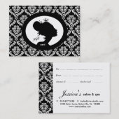Salon Gift Card Crown Woman Silhouette BW Kortingskaartje (Voorkant / Achterkant)