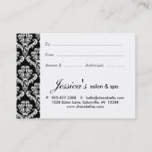 Salon Gift Card Crown Woman Silhouette BW Kortingskaartje (Achterkant)