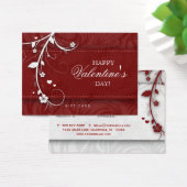 Salon Gift Card Spa Bloem Floral Red Hearts Visitekaartjes (Bureau)