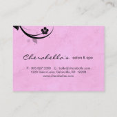 Salon Gift Card Spa Bloem waterroze Kortingskaartje (Achterkant)