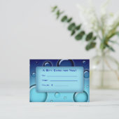 Salon Gift Card Spa Bubbles blauw Kortingskaartje (Staand voorkant)