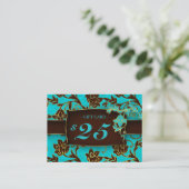 Salon Gift Card Spa Gold Floral BB $25 Kortingskaartje (Staand voorkant)