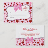 Salon Gift Card Spa Valentijnsdag Red Hearts Kortingskaartje (Voorkant / Achterkant)