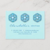 Salon Gift Card Spa Xmas Snowflake Penguin Kortingskaartje (Achterkant)