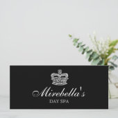 Salon Gift Certificate Crown Black White (Staand voorkant)