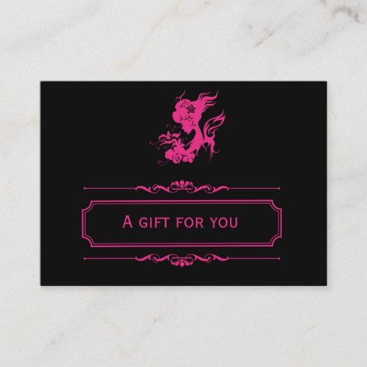 Salon Gift Certificate (Deep Pink) Kortingskaartje (Voorkant)