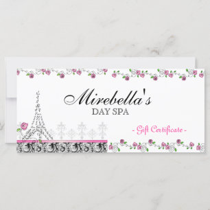 Salon Gift Certificate Paris Eiffel Tower Rozen