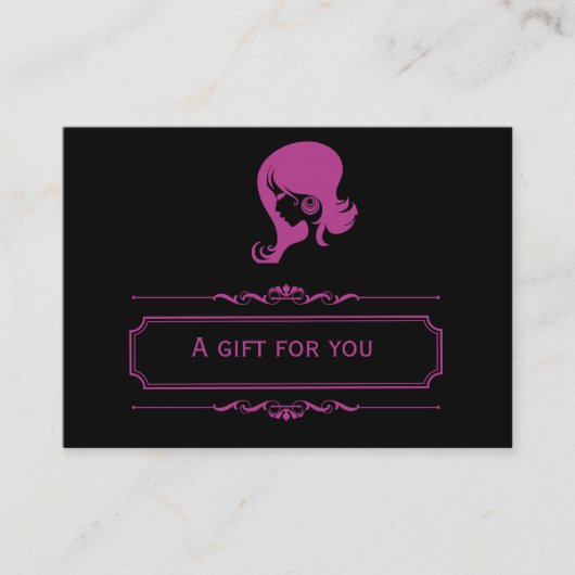 Salon Gift Certificate (Plum) Kortingskaartje (Voorkant)