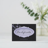 Salon Gift Certificate Spa Floral Paars Black Kortingskaartje (Staand voorkant)