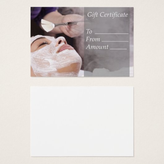 Salon Gift Certificate Voucher Coupon Visitekaartje (Voorkant /achterkant)