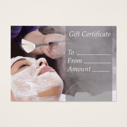Salon Gift Certificate Voucher Coupon Visitekaartje (Voorkant)